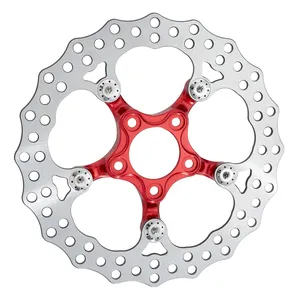 Disco de freno Arlen Ness, 'Spider' de 11.8". FLT Trasero. Rojo
