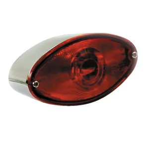 Luz trasera Cateye. Carcasa fundida. Cromada