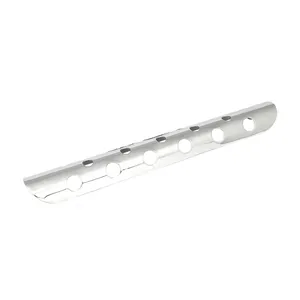 Protector térmico universal con agujeros de bala, 14" de largo, cromado
