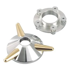 Kustom Tech, tapa de cubo de rueda giratoria. Aluminio y latón