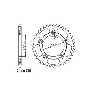 Piñón trasero JT 744.36