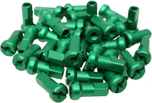 Niple de rayo MX1 de aluminio billet pulido para rueda de motocicleta