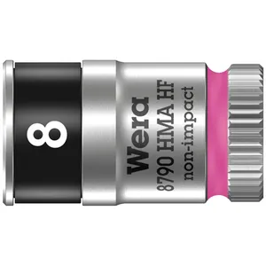 Llave de vaso Wera Zyklop 1/4" con función de retención - Métrica 8.0