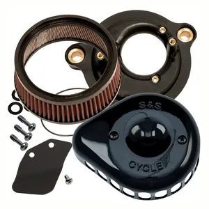 S&S, kit de filtro de aire Mini Teardrop Stealth. Negro