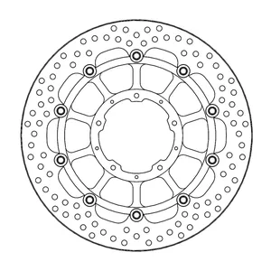 Rotor de freno flotante serie Halo de Moto-Master