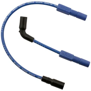 Juego de cables de bujía Accel con núcleo espiral de ferro de 8 mm. Azul