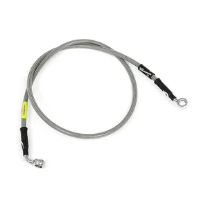 Manguera de freno MCS by Goodridge delantera, acero inoxidable con recubrimiento transparente