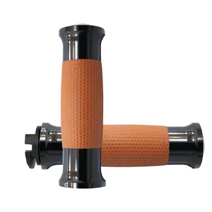 Puños Avon con gel, anodizados negro y color tan <span style="color: red;font-size: 0,5em">- PEDIDO ESPECIAL -</span>