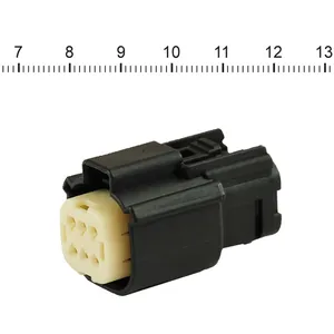 NAMZ, conector Molex MX-150. Negro, hembra, 6 pines