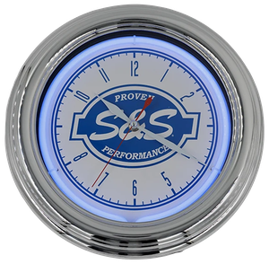 Reloj S&S de 12.5 pulgadas con esfera iluminada en color neón