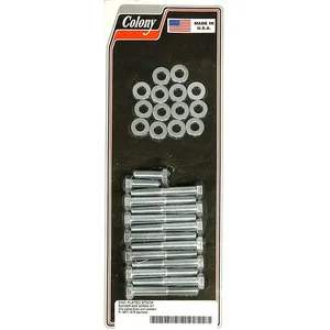 Colony, kit de pernos de la caja de balancines Sportster. Hexagonal, zinc