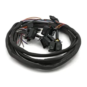 Kit de interruptores y cableado de manillar. Crucero. LED. Negro