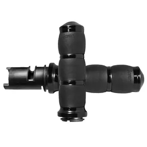 Juego de empuñaduras Avon, Air Cushioned. Negro anodizado