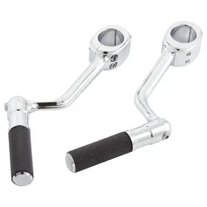 Arlen Ness, soportes forjados para estribos de carretera. Con estribos. Cromado