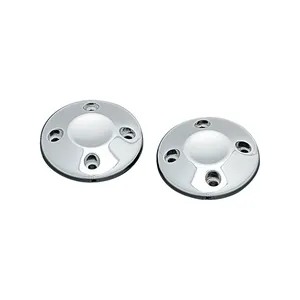 Kuryakyn, juego de tapones de extremo ISO-grip. Lisos. Chrome (par)