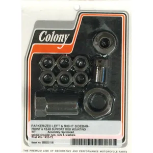 Colony, kit de montaje de varilla de soporte del estribo. Negro