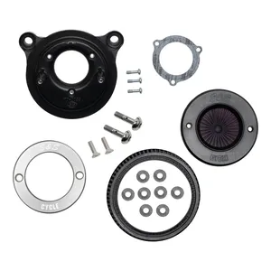S&S, kit de filtro de aire 'Air Stinger Stealth'. Anillo de adorno de aluminio