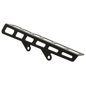 Rick's Motorcycles, protector de correa Agujeros cuadrados. Negro brillante