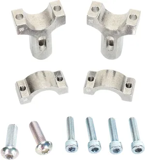 Abrazaderas de montaje 1-1/8" para paramanos de aluminio - interiores de repuesto plateadas