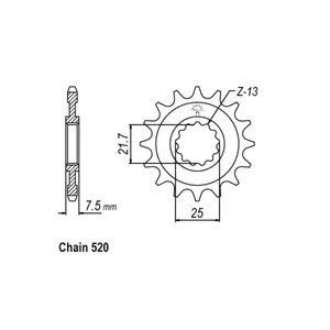 Piñón delantero JT 1536.16
