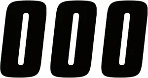 Number stickers - FX 4" # BLK-0