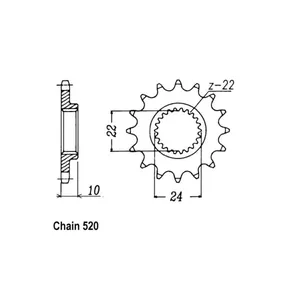 Piñón delantero JT 402.16
