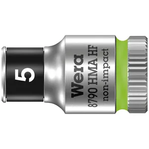 Llave de vaso Wera Zyklop 1/4" con función de retención - Métrica 5.0
