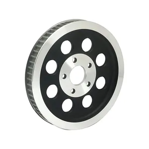 Polea trasera estilo OEM reproducción 61t, correa de 1-1/8". Negro