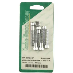 Kit de montaje de tapa de árbol de levas Big Twin, cromo allen