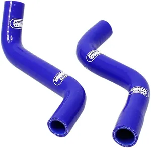 Radiator hose kit - blue silicone tubes