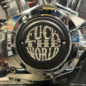 Indian Larry, tapa de puntos con logo 'FTW' de 5 orificios. Negro mate