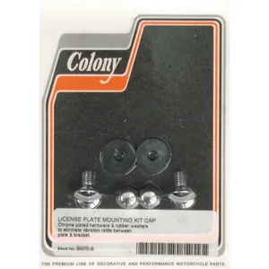 Colony, kit de montaje para placa de matrícula. Estilo CAP. Cromado
