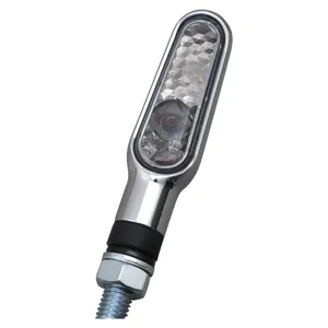 Daytona, juego de intermitentes LED mini D-Light. Cromado, lente ahumado