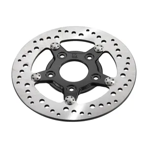 Disco de freno delantero derecho K-Tech 8.5" acero inoxidable, centro negro