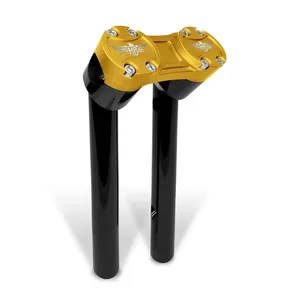 HeinzBikes, elevadores pullback Clubstyle de 10". Negro/Dorado