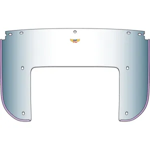 National Cycle, ventanilla inferior de 5 pernos con borde. Transparente <span style="color: red;font-size: 0,5em">- PEDIDO ESPECIAL -</span>