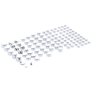 Smoothtopps, juego de tapas de empuje (111pc). Cromado