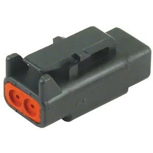 NAMZ, conector Deutsch DTM. Negro, hembra, 2 pines