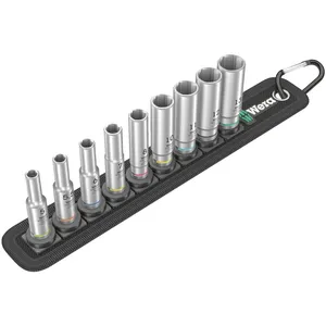 Wera, cinturón de llaves de vaso con dados profundos - Métrica