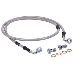 Manguera de freno MCS by Goodridge delantera, acero inoxidable con recubrimiento transparente