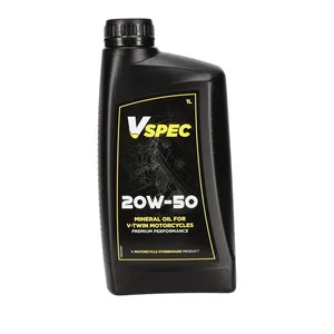 Aceite de motor Vspec, 20W50 (mineral). Botella de 1 litro.