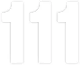 Pro numbers - FX mini white 4"-1
