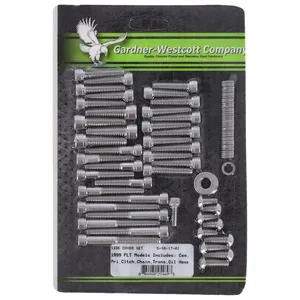 Kit de montaje de tapa lateral Big Twin, allen de acero inoxidable