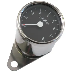 Tacómetro mini, electrónico. 8000 RPM. Cromado