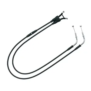 Cable de acelerador metálico con fundas protectoras para motocicleta