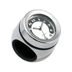 Reloj montado en el manillar. Cromado