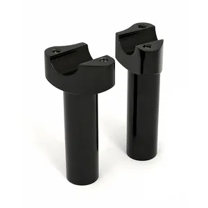 Riser de aluminio forjado recto, elevación de 4-1/2". Negro