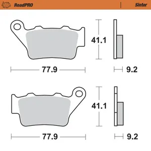 Pastillas de freno Moto-Master, RoadPro. Traseras. Sinterizadas