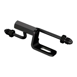 Goodridge T de freno de acero. Acero al carbono con chapado negro