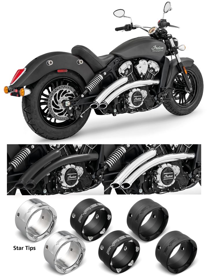 Radical Radius para Indian Scout en color negro mate